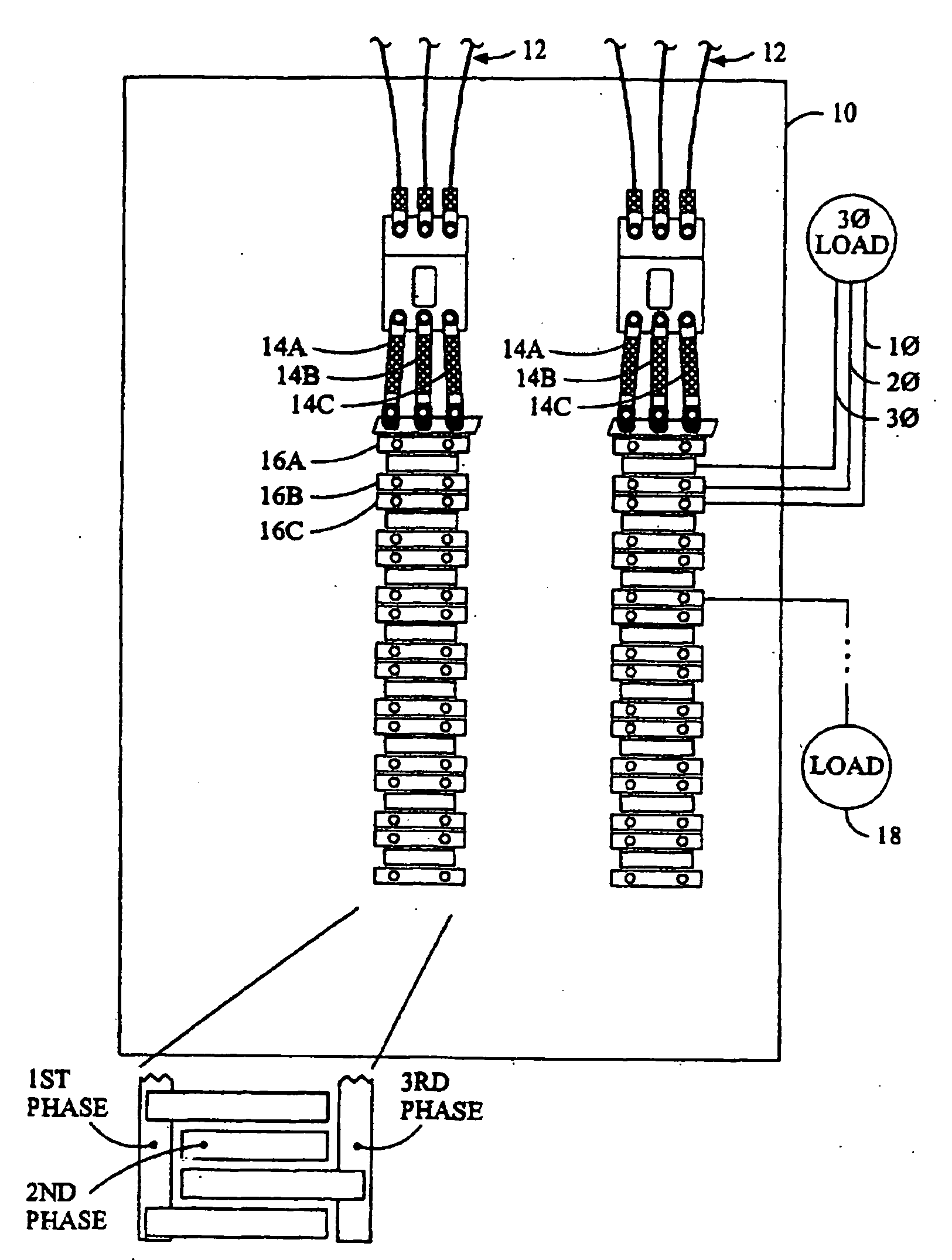 Branch meter with strip adjustment