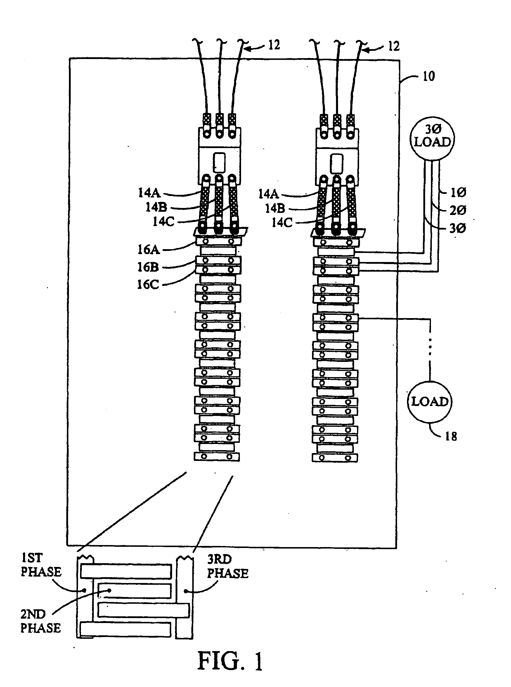 Branch meter with strip adjustment