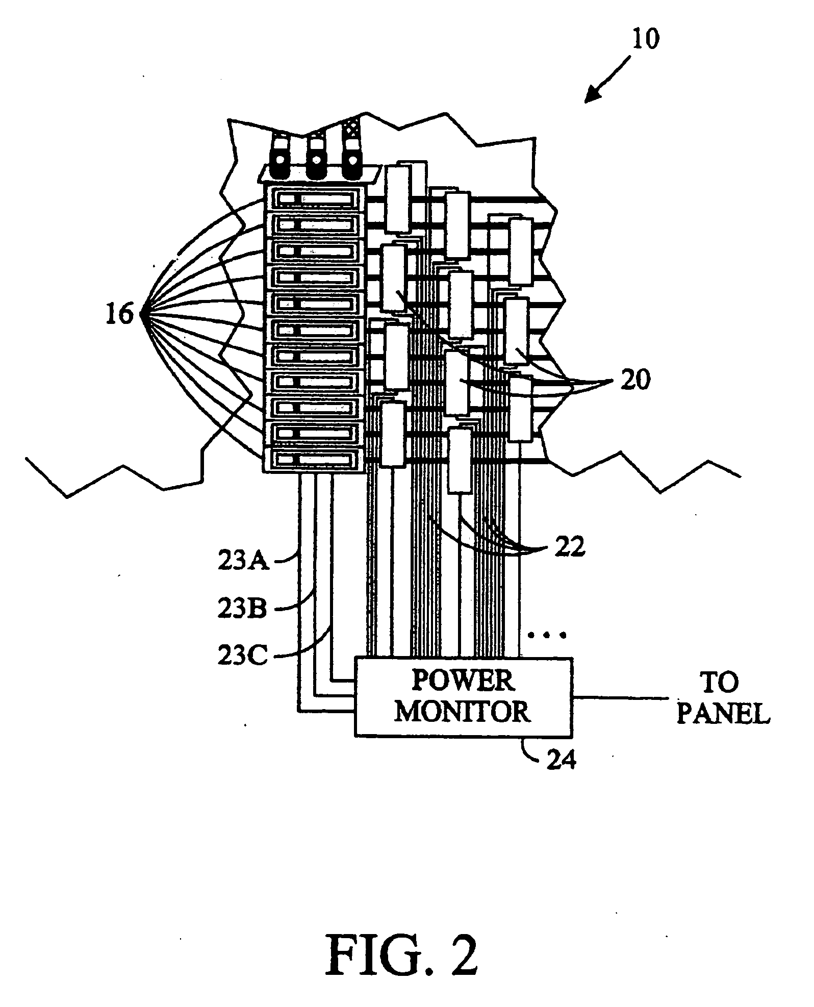 Branch meter with strip adjustment