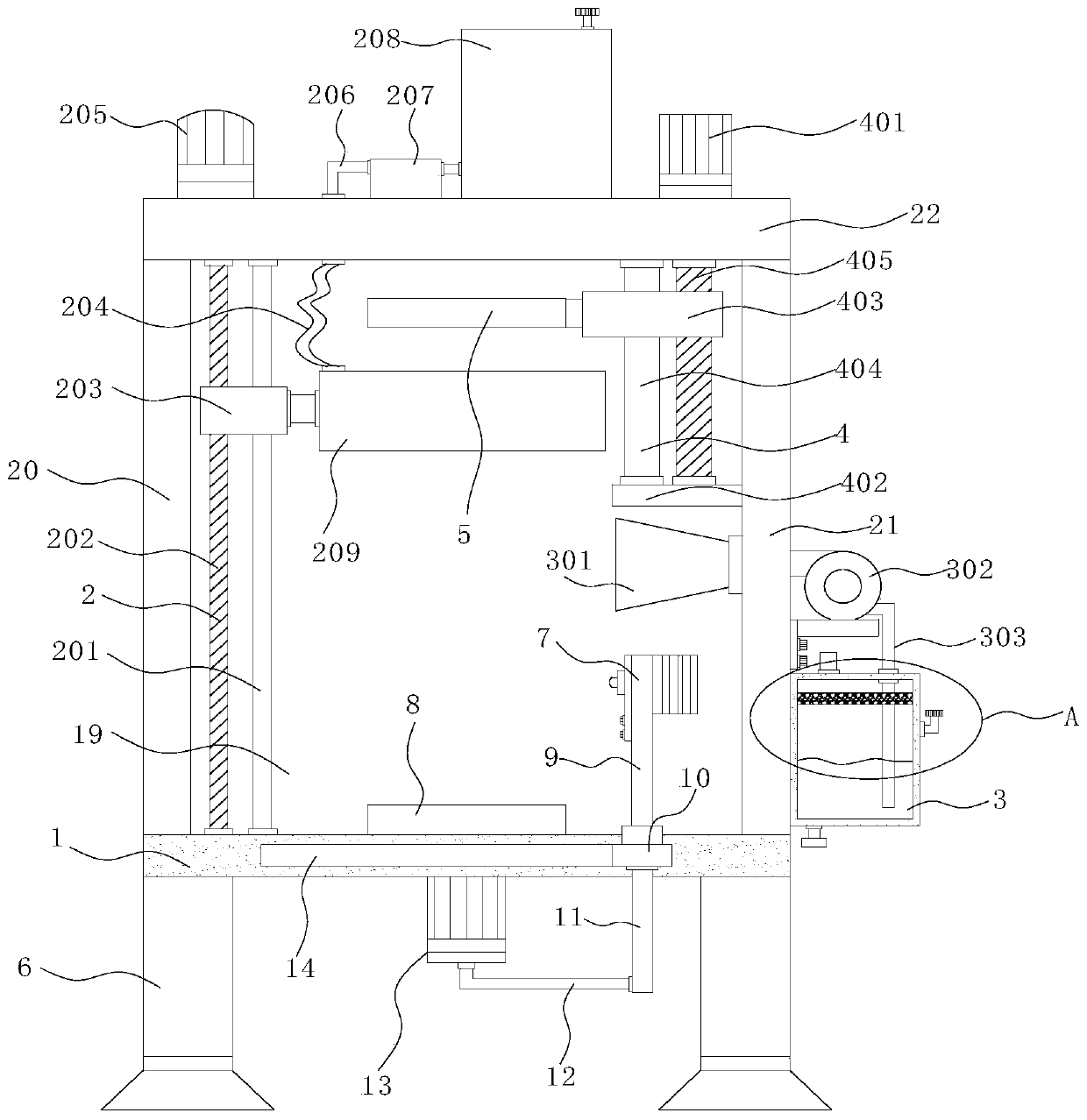 Aluminum product production machining device with anti-oxidation function