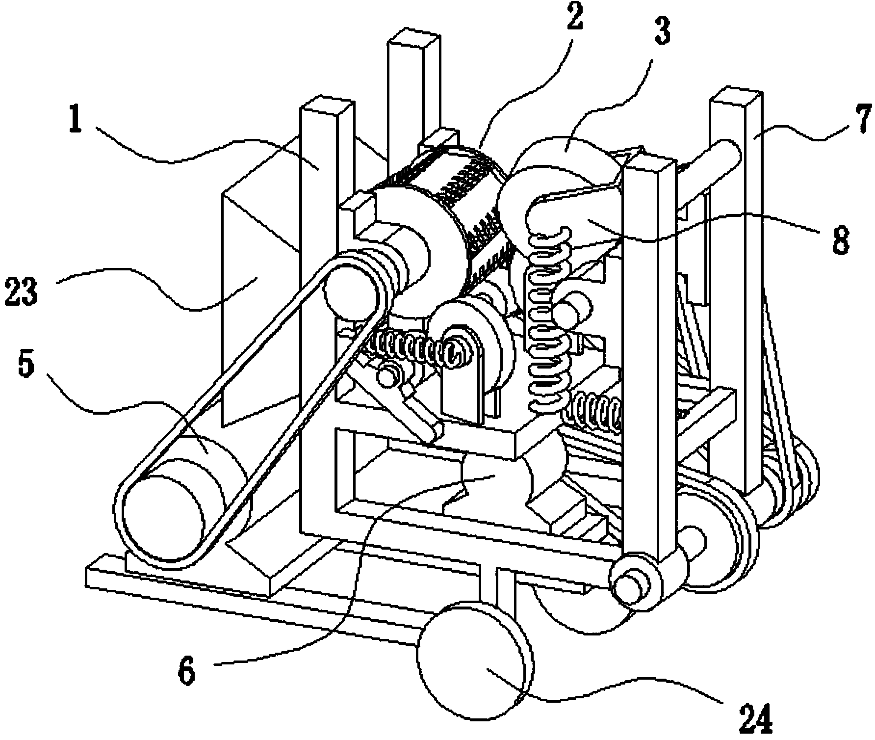 Tree stripping machine