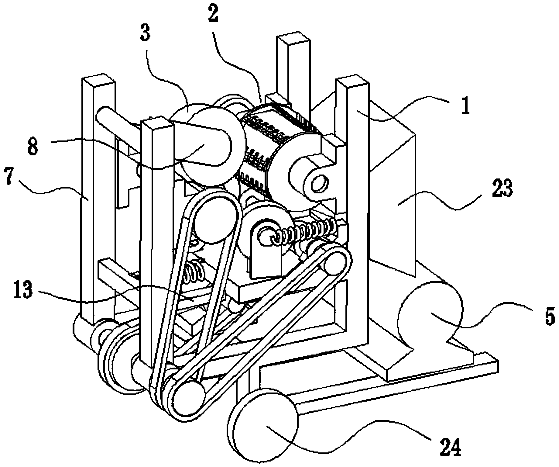 Tree stripping machine