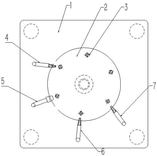 Tube-type glass bottle bottom firing process and bottle bottom firing device thereof