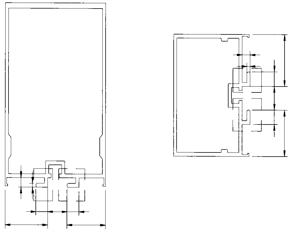 Visible-frame curtain wall system with small picture-frame-type glue filling units