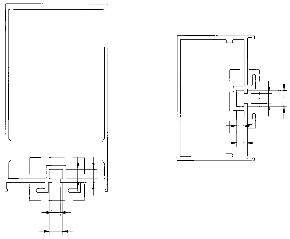 Visible-frame curtain wall system with small picture-frame-type glue filling units