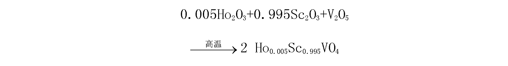 Ho-doped ScVO4 luminous material and crystal growth method for same using melt method