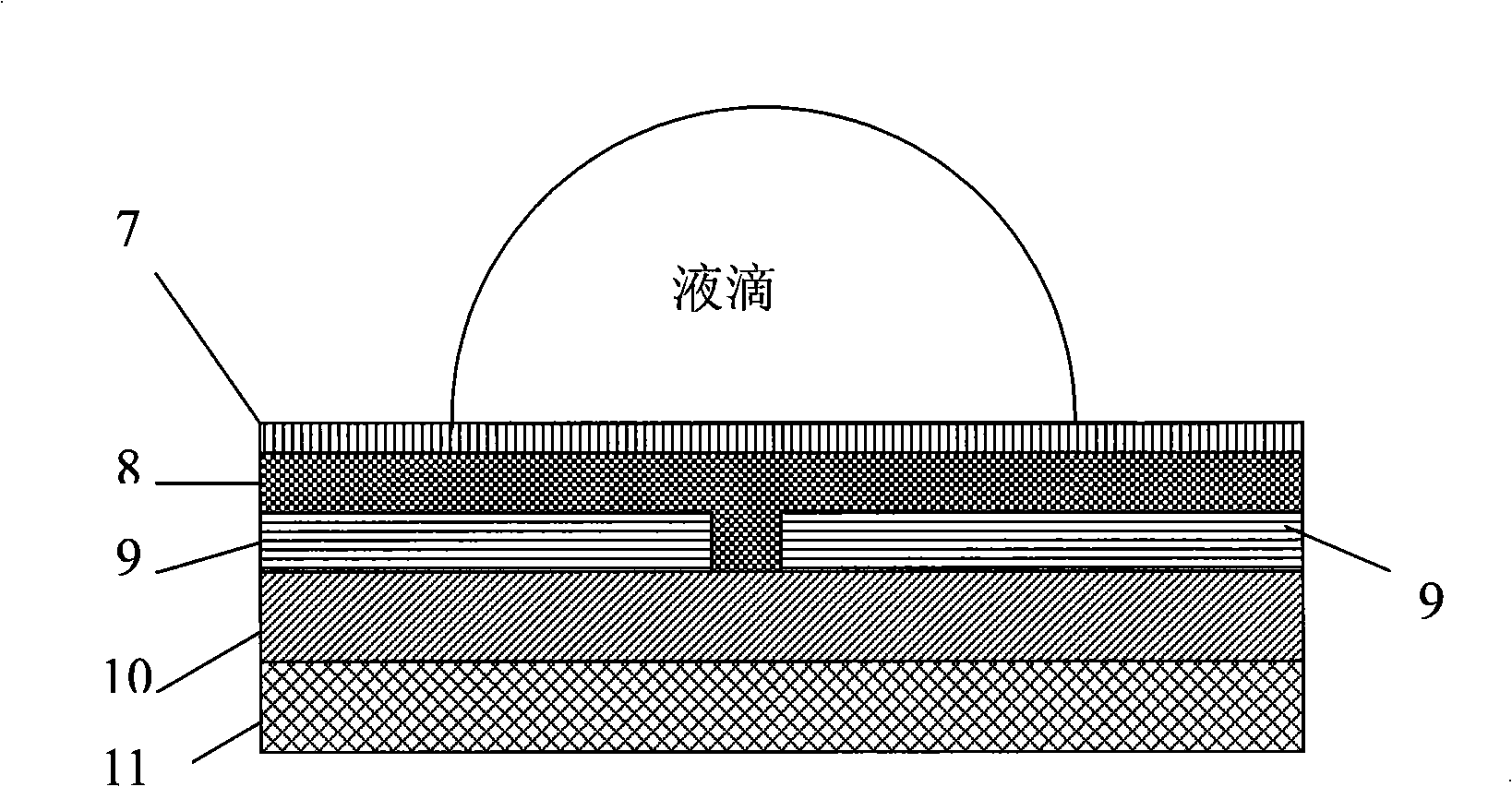 Digital microcurrent-controlled device and control method based on electrowetting effect on dielectric