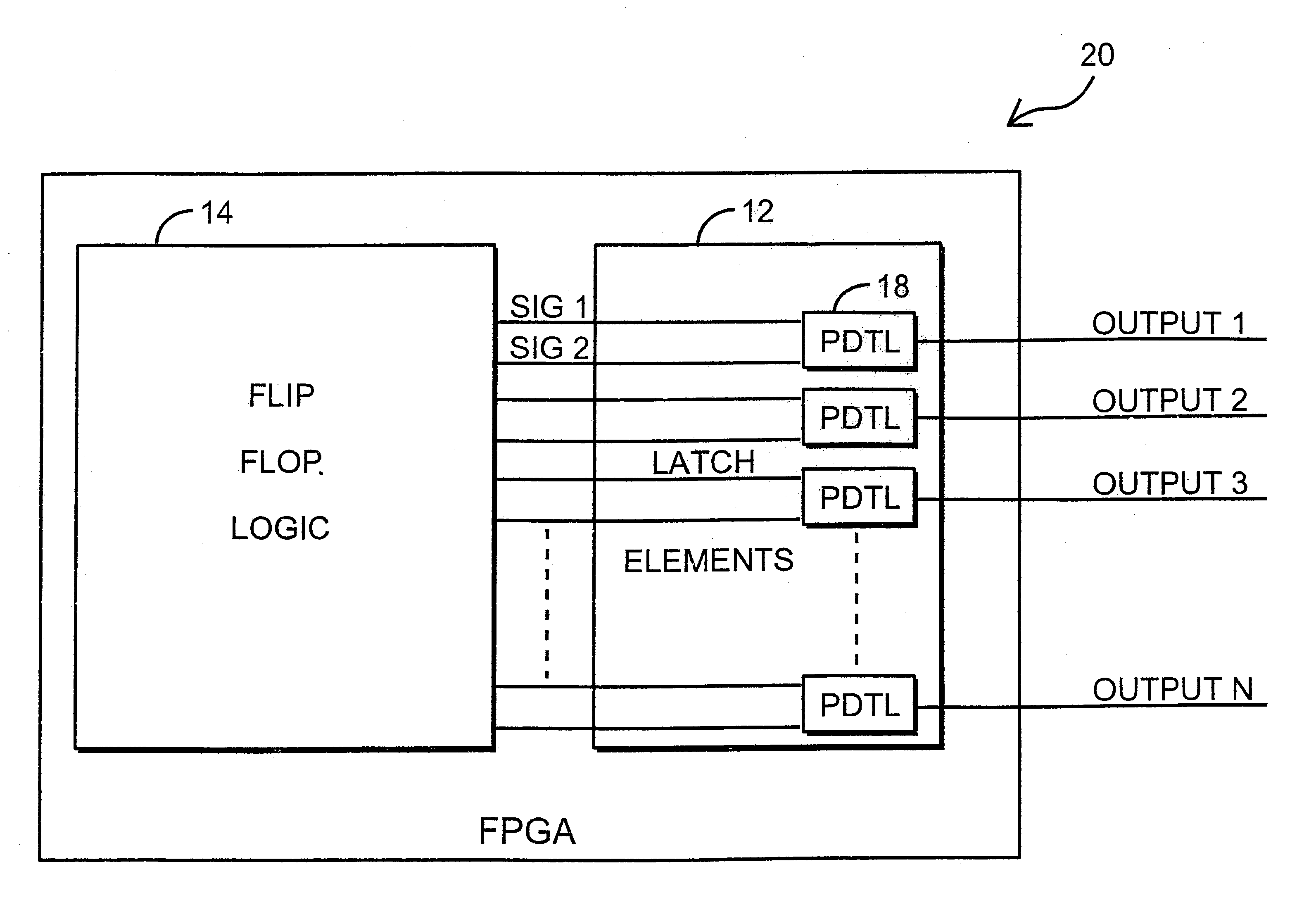 Asynchronous latch design for field programmable gate arrays