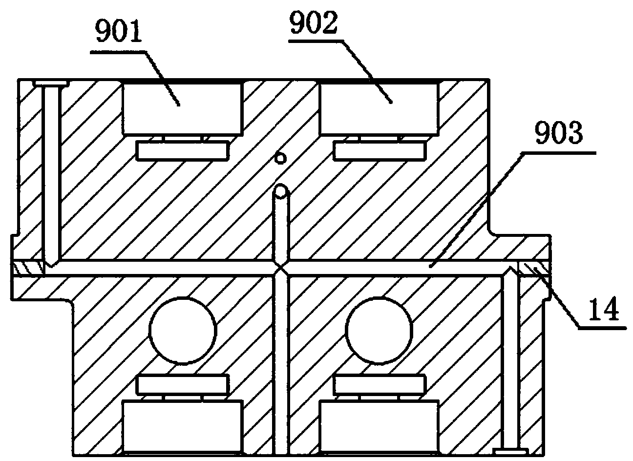 Control reversing device of gas circuits of oxygen concentrator