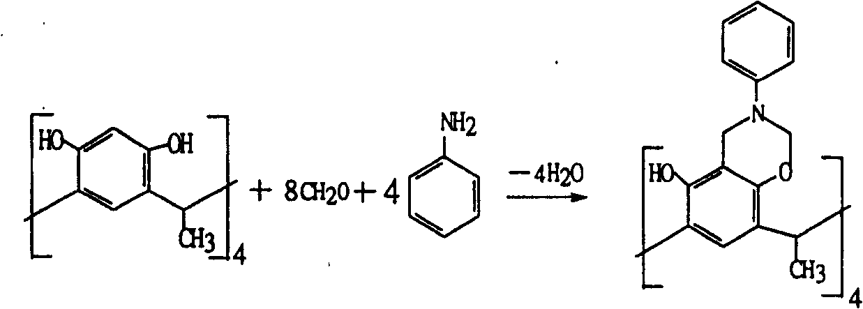 Preparation method of calixarene [4] modified thermosetting phenolic resin