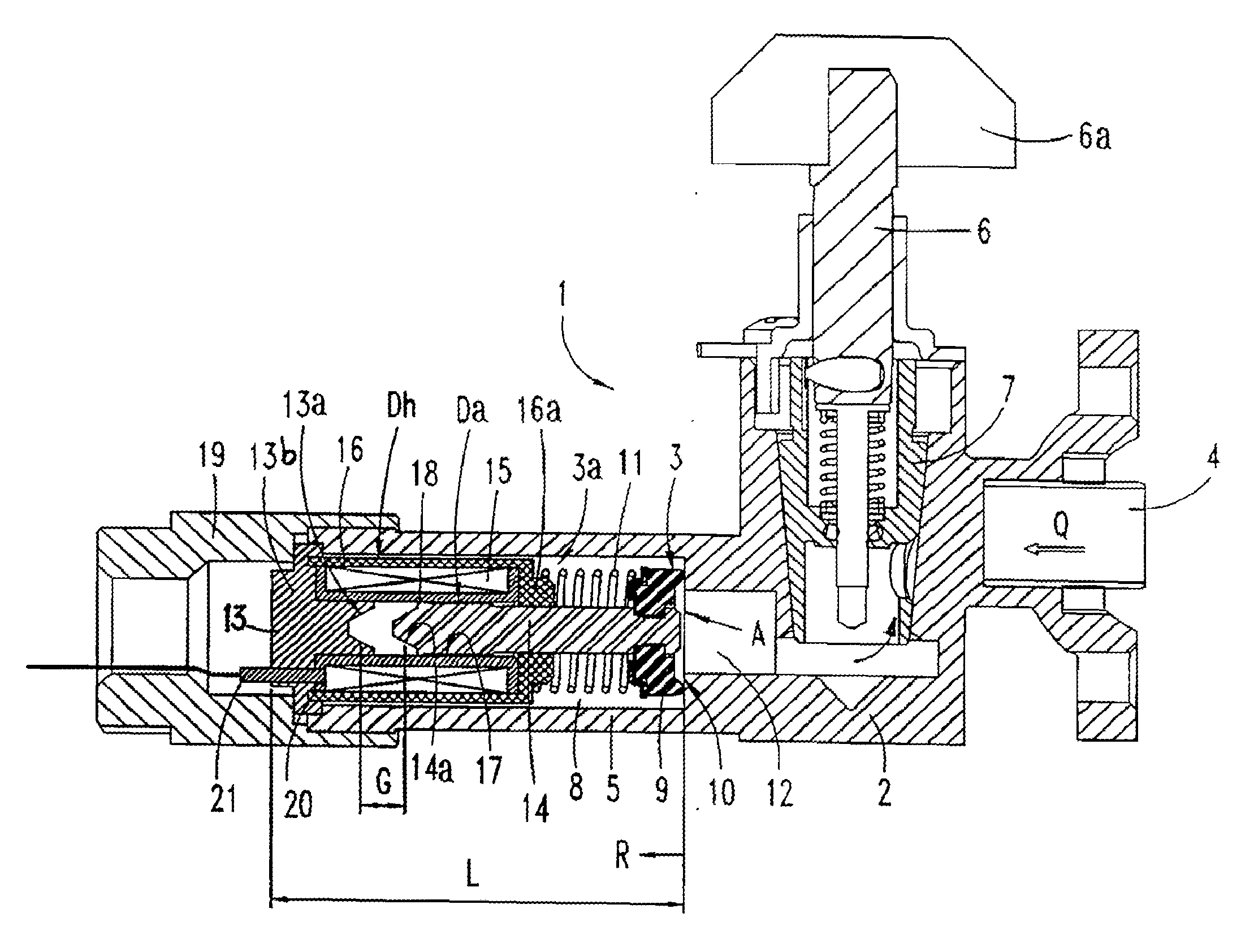 Rotary gas tap with an integral electromagnetic valve