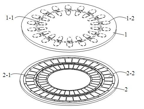 Alternating electric field-based time grating angular displacement transducer