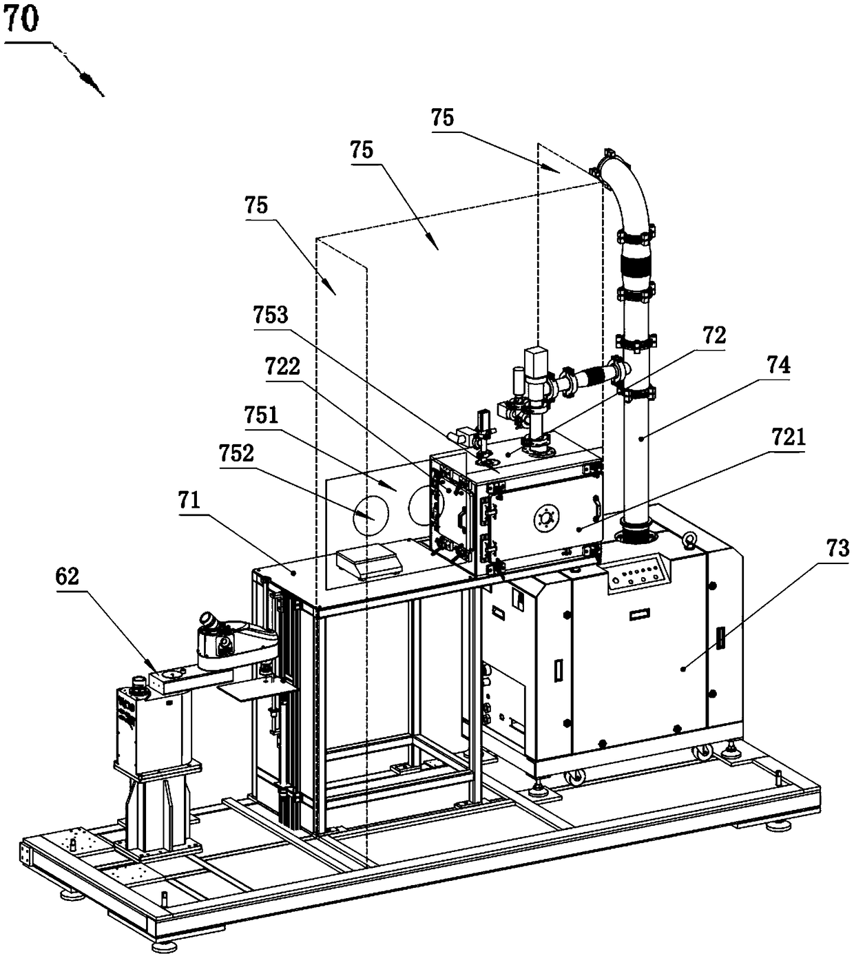 Online battery drying equipment