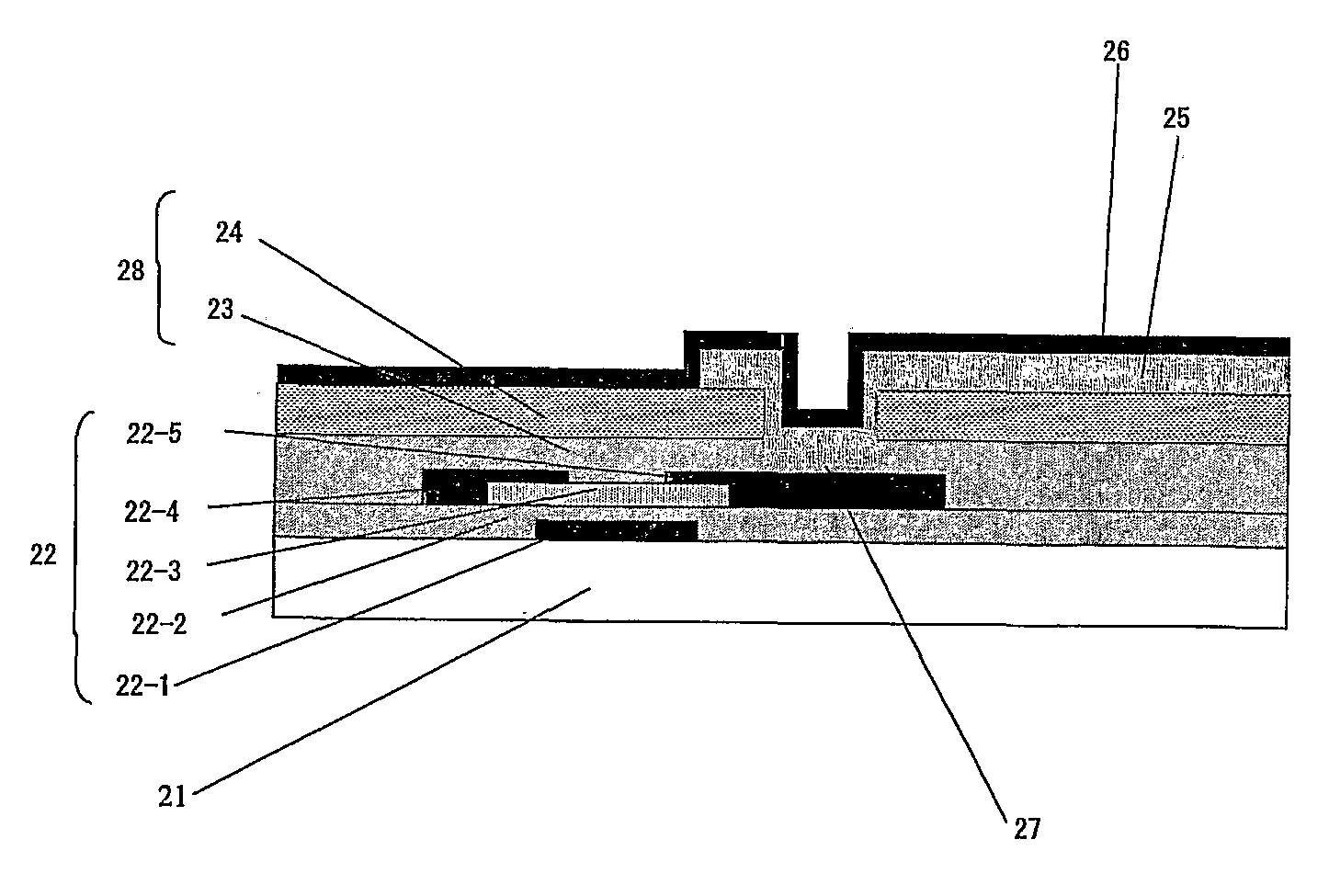 Process for producing a liquid crystal cell substrate having a TFT driver element, a liquid crystal cell substrate, and liquid crystal display device