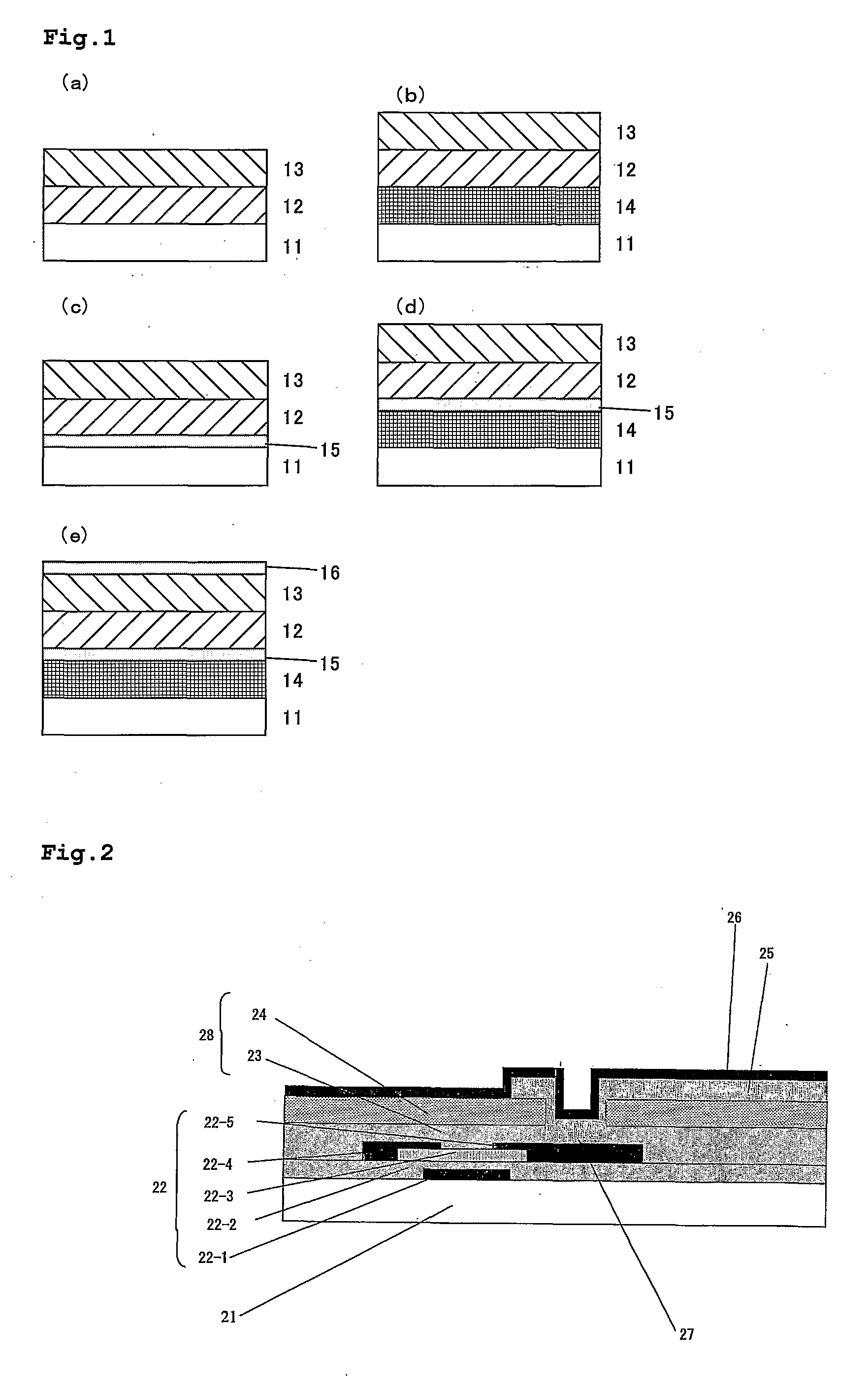 Process for producing a liquid crystal cell substrate having a TFT driver element, a liquid crystal cell substrate, and liquid crystal display device