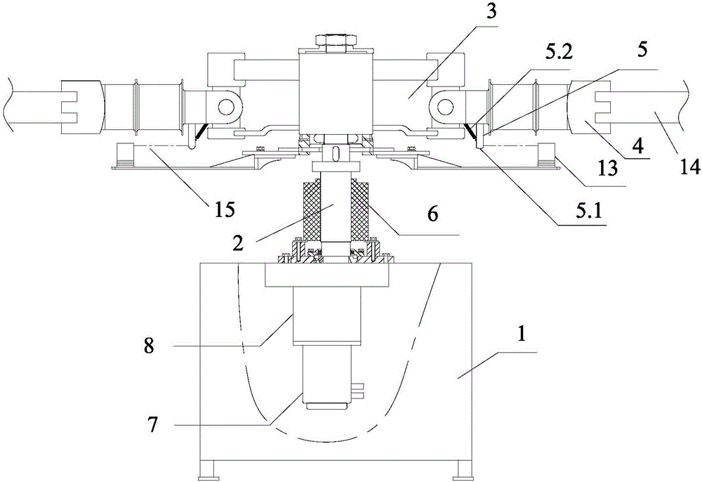 Helicopter rotor hub bridle test board and test method therefor