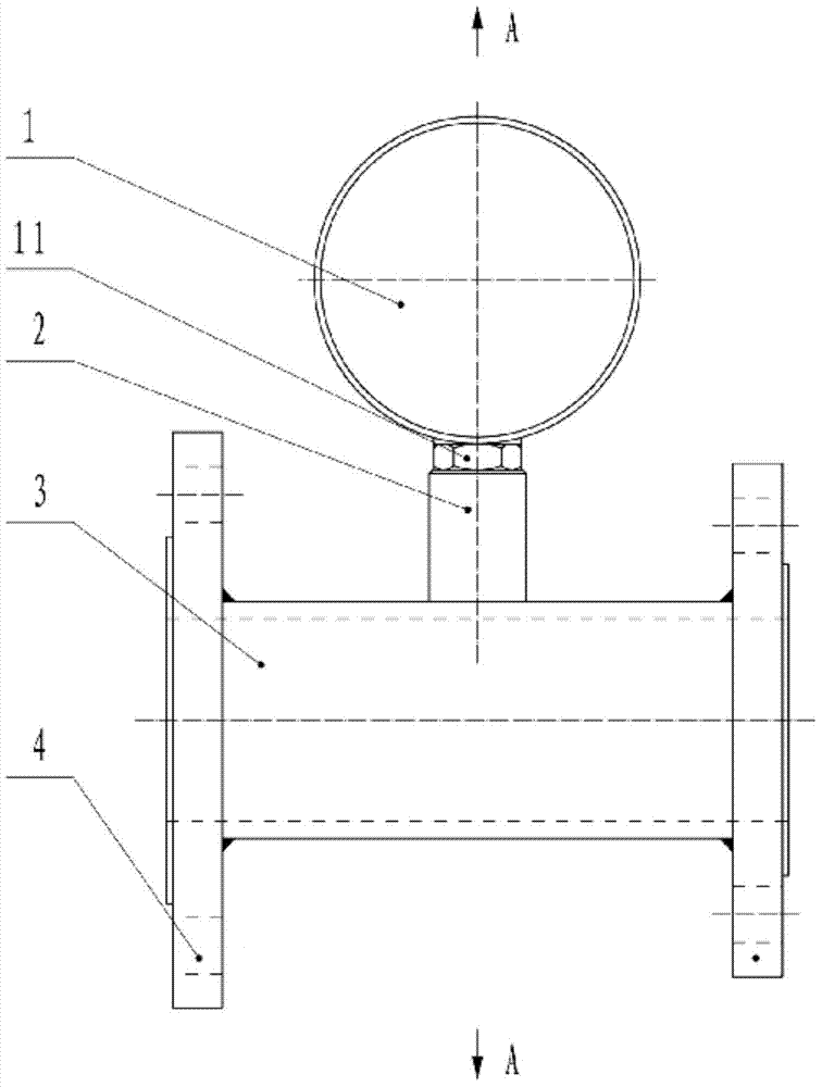 Temperature measuring device for heat-conducting medium in thin film production equipment