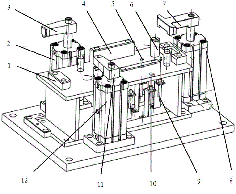 Gear shifting force detection positioning and clamping device for multi-type shifter assembly