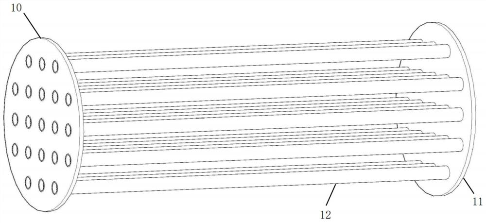 Taper hole baffle plate structure type shell-and-tube heat exchanger