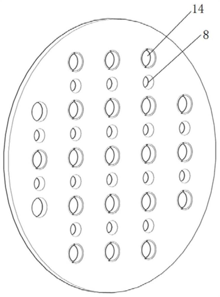 Taper hole baffle plate structure type shell-and-tube heat exchanger