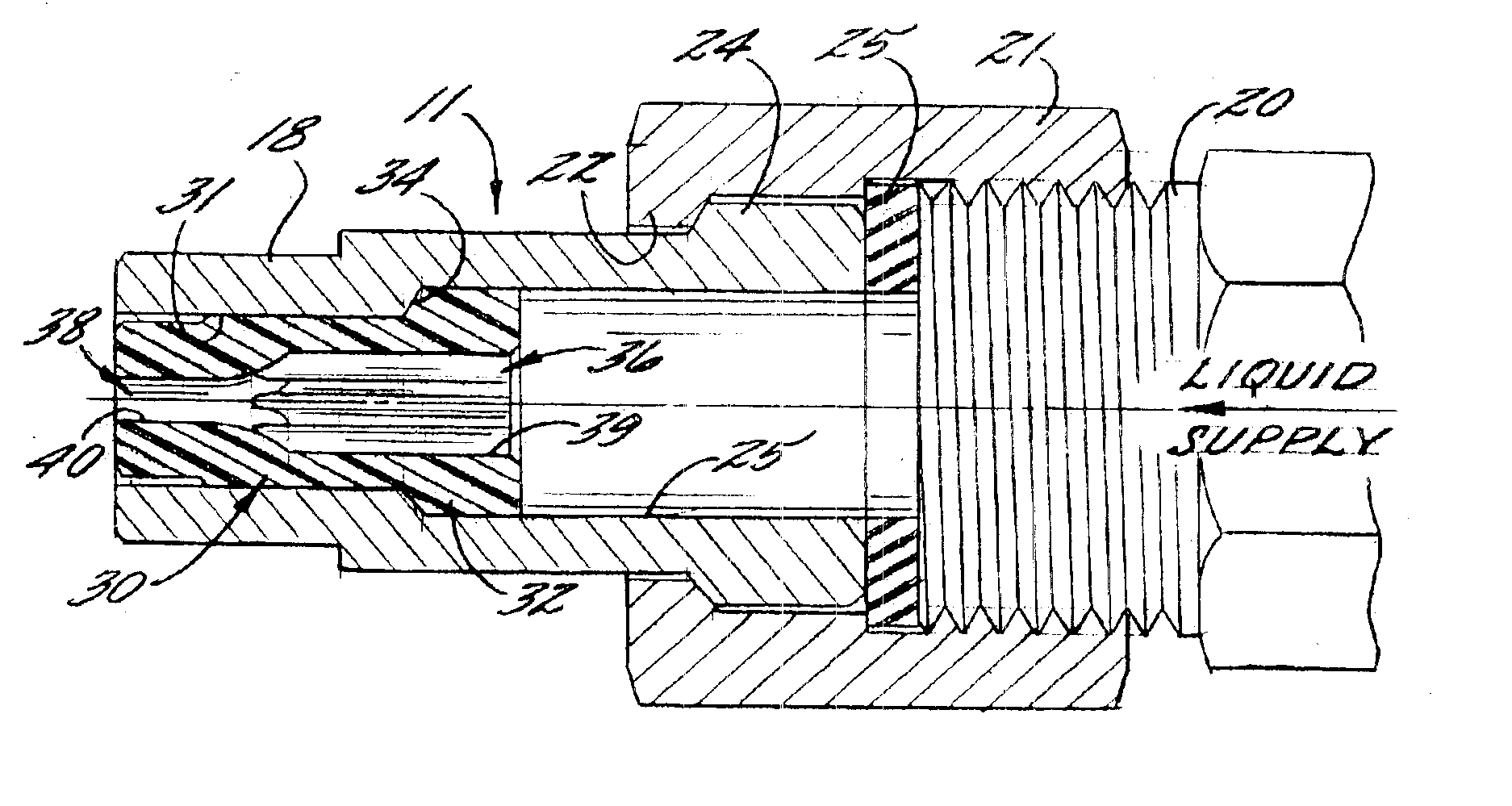 High-pressure cleaning spray nozzle