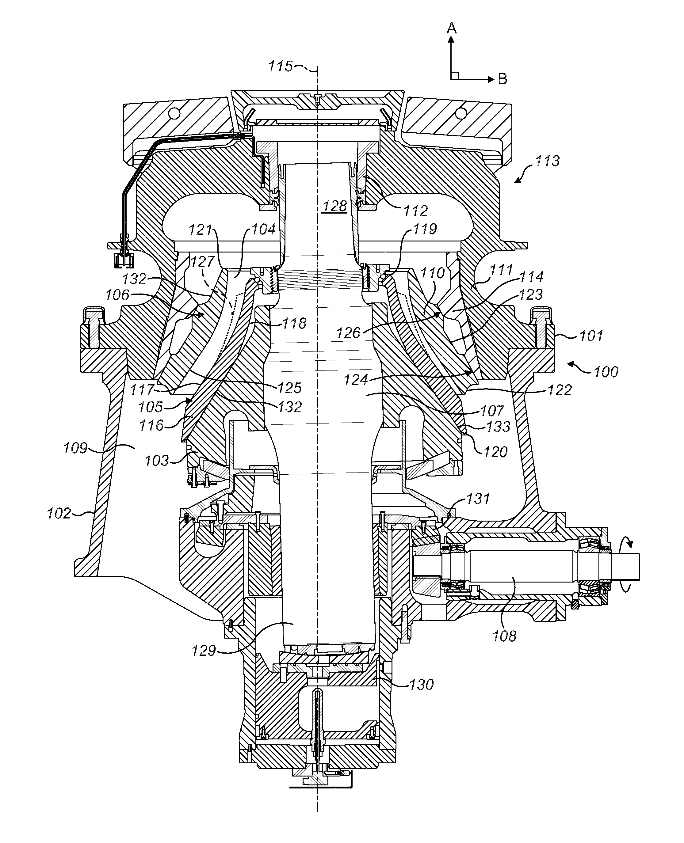 Crushing shell with profiled crushing surface