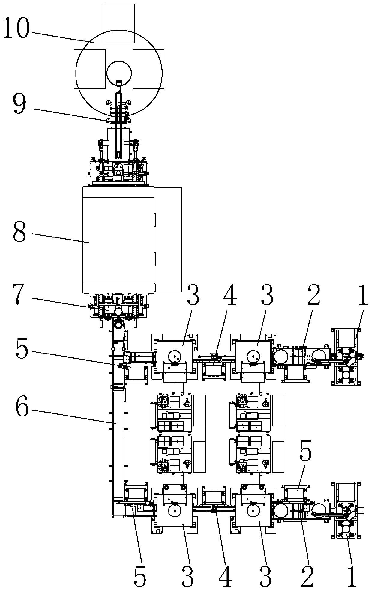 Electric pressure cooker automatic stamping production line