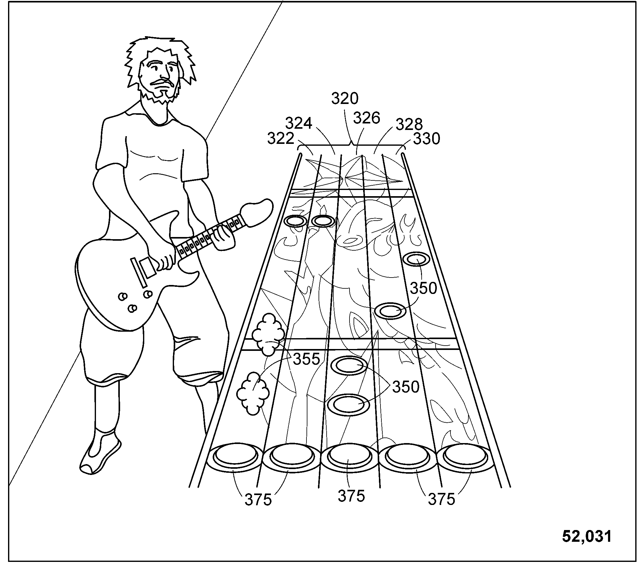 Game controller simulating a musical instrument