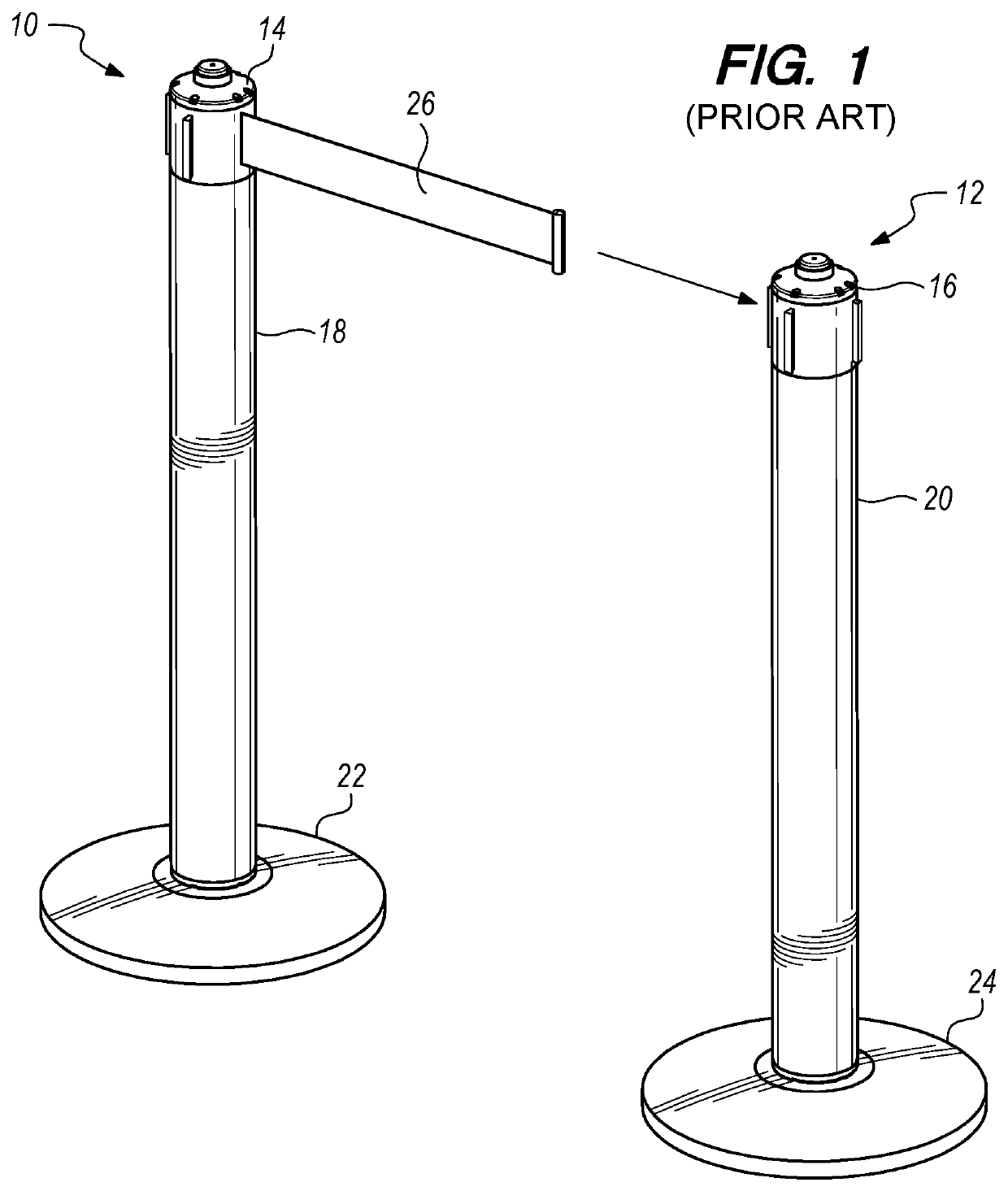 Retractable barrier assembly