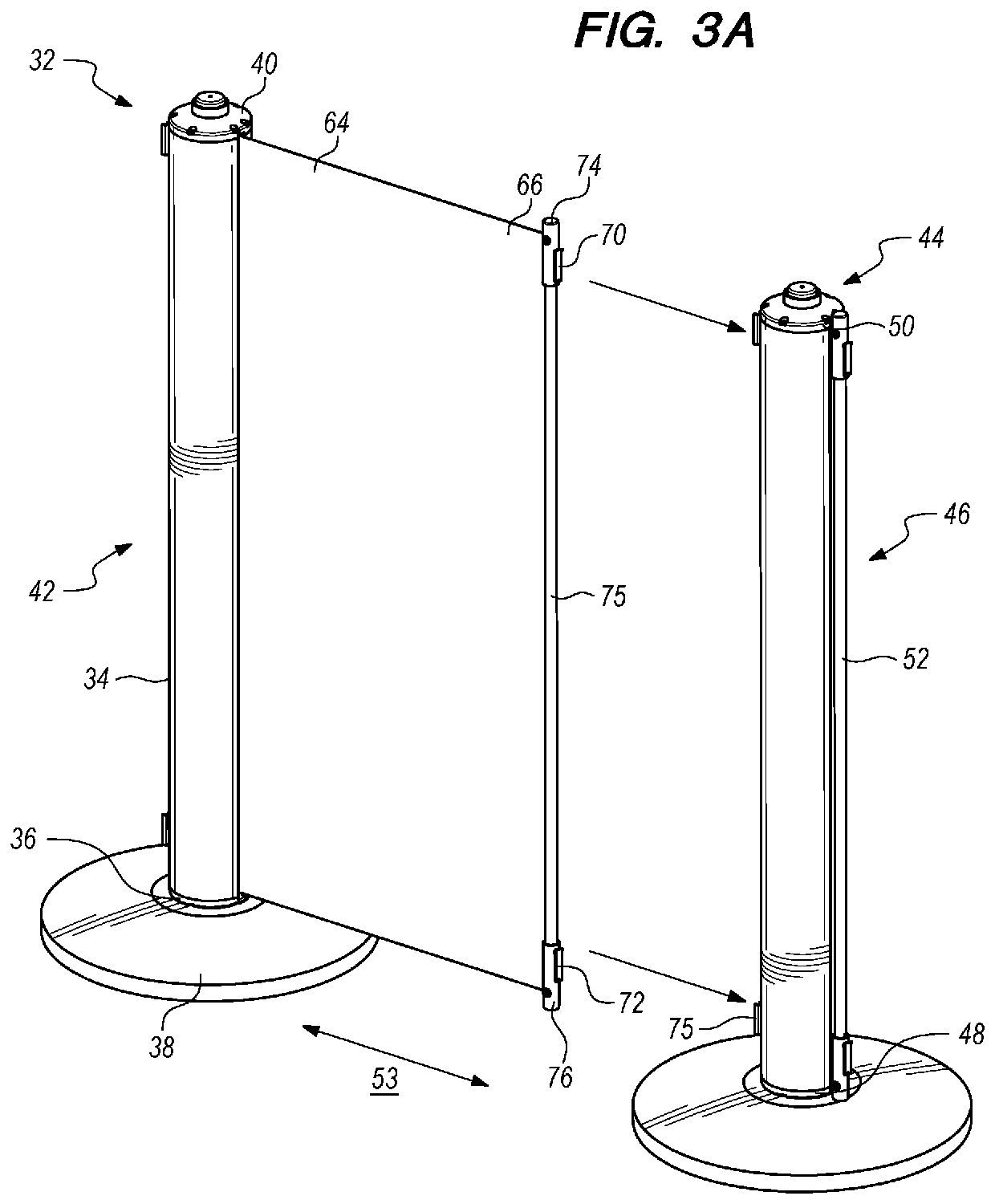 Retractable barrier assembly