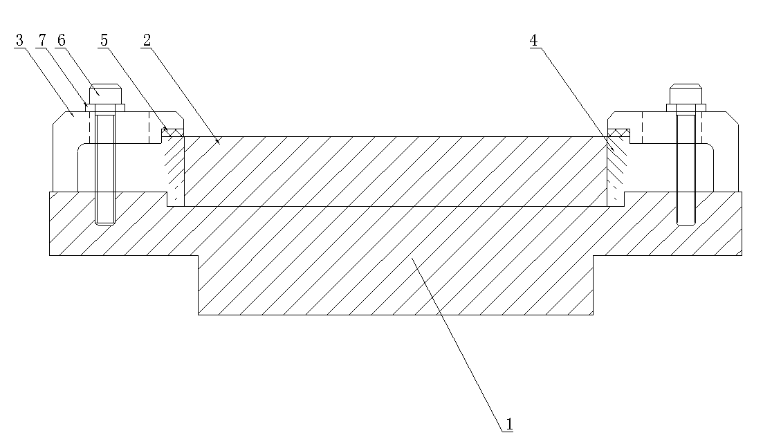 Fixture structure for machining large thin-wall annular part