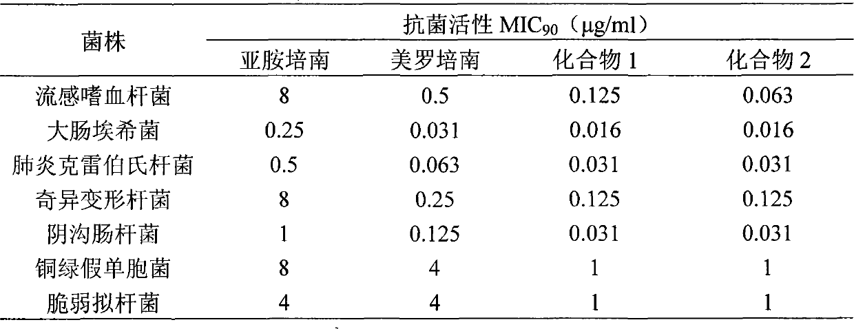 Sulfhydryl pyrrolidine formamido pyridine substituted penem derivant