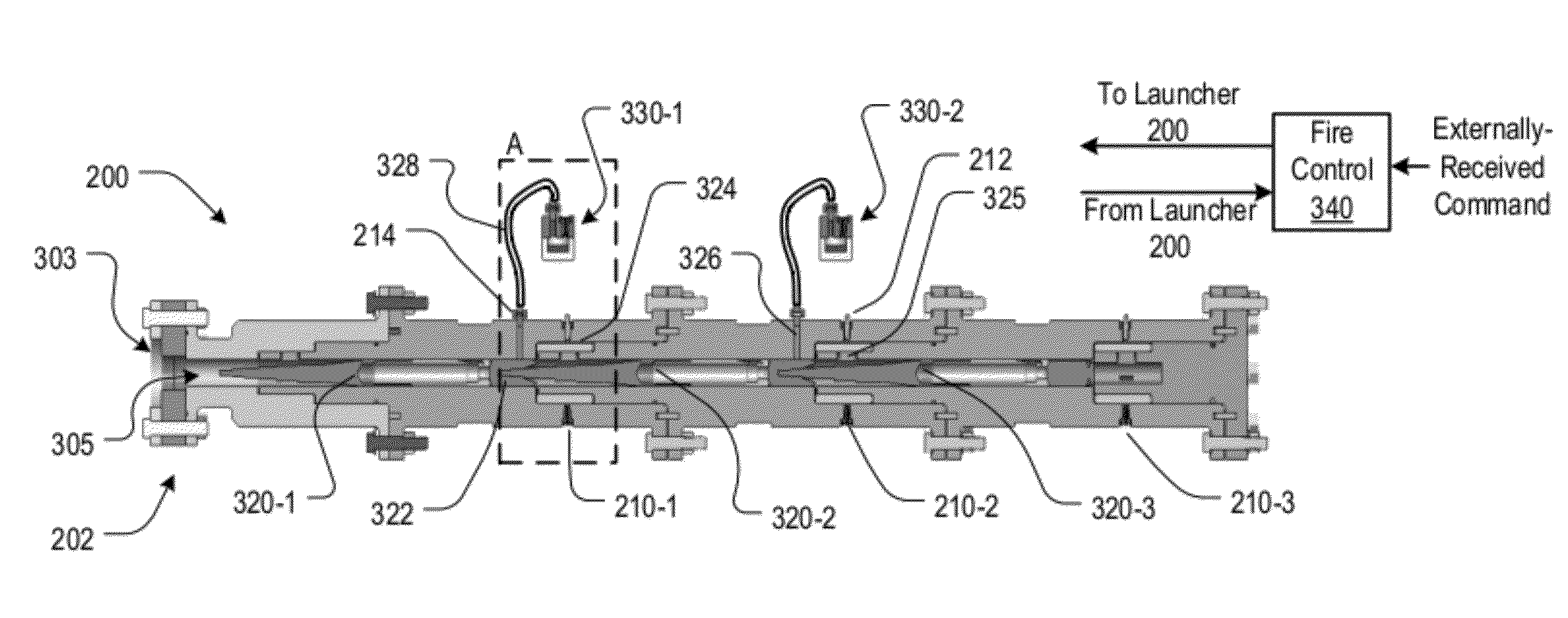 Multi-shot Launcher Comprising External Propellant