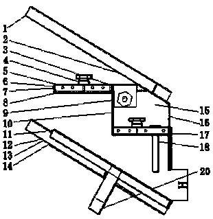 A combined ladder formwork