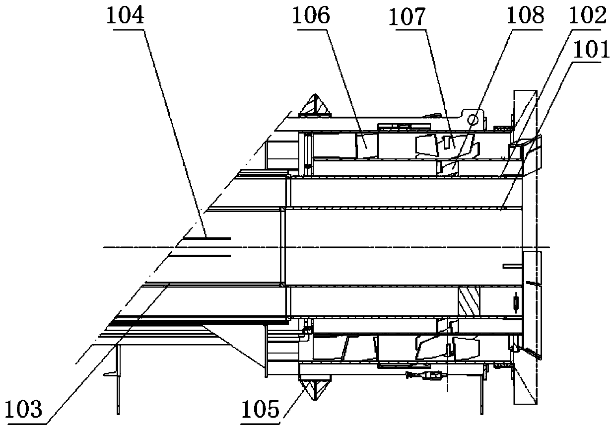 Low air cooling volume burner adopting composite material nozzle