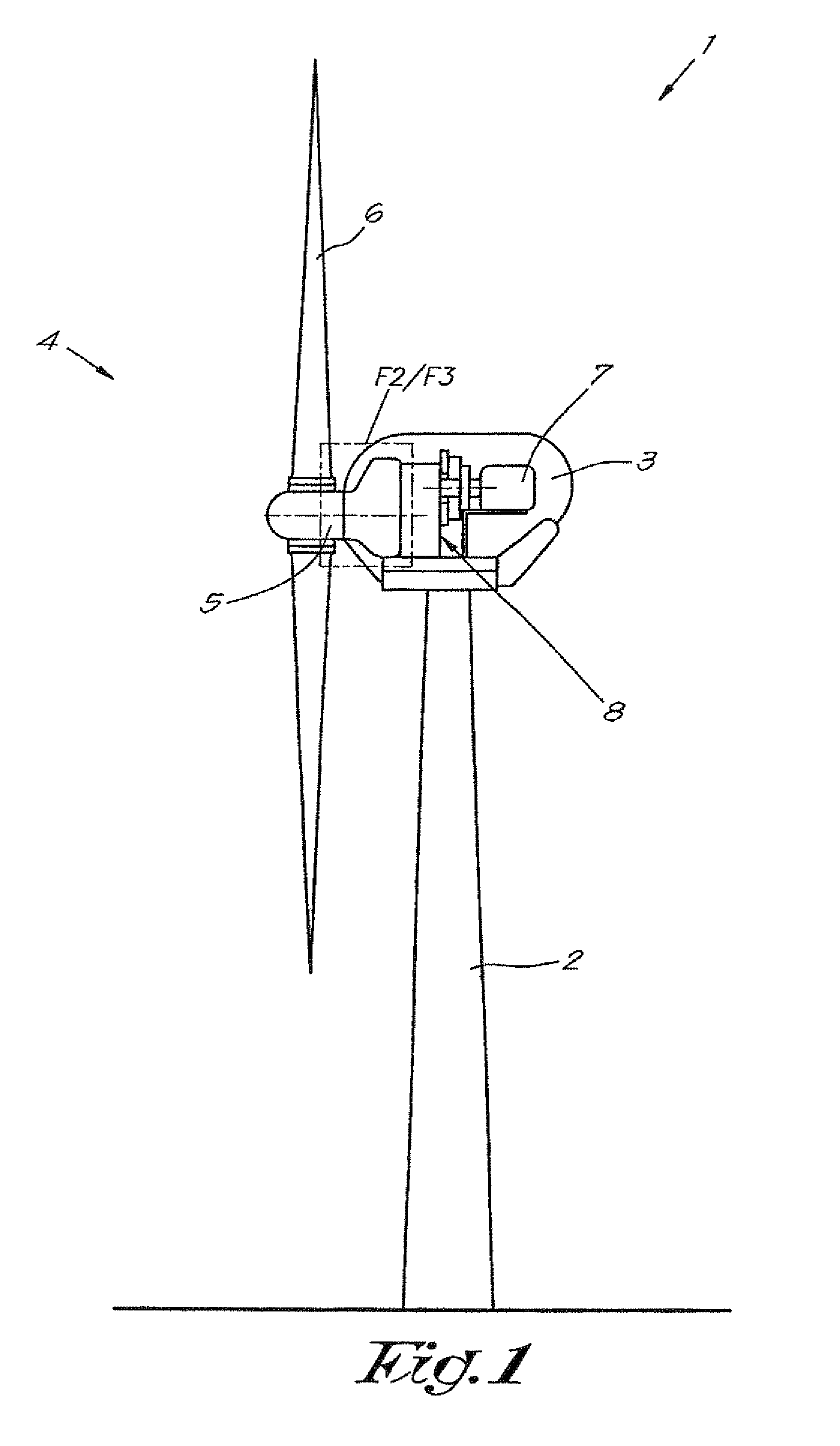 Method for connecting a low speed main shaft of a wind turbine to an input shaft of a transmission gearbox of the wind turbine and a connection obtained by said method