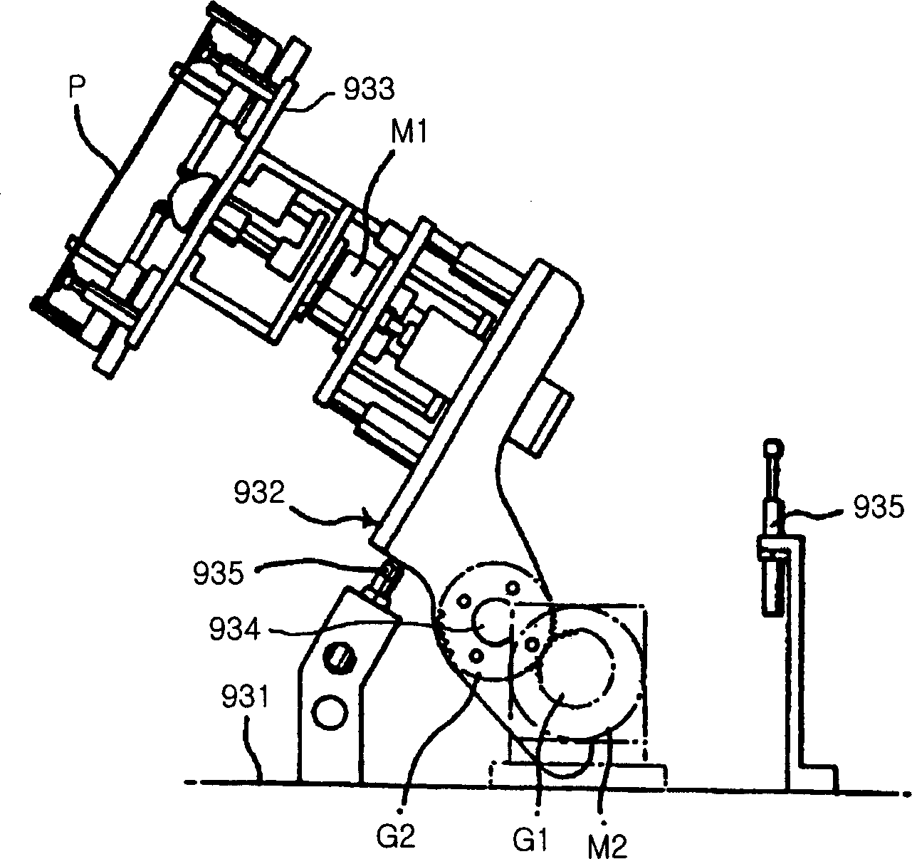 Plane display screen examination device