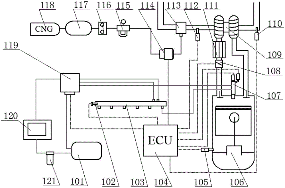 Dual fuel engine combustion system and method based on switchable fuel injector