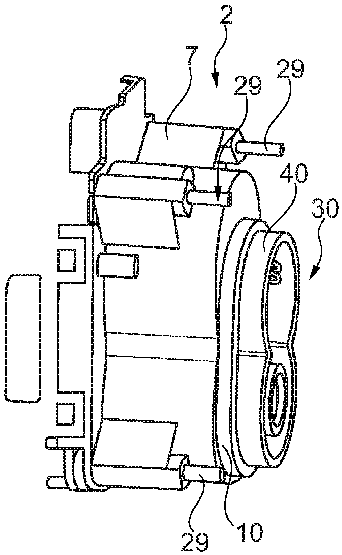 Actuators with axially positioned and fixed components