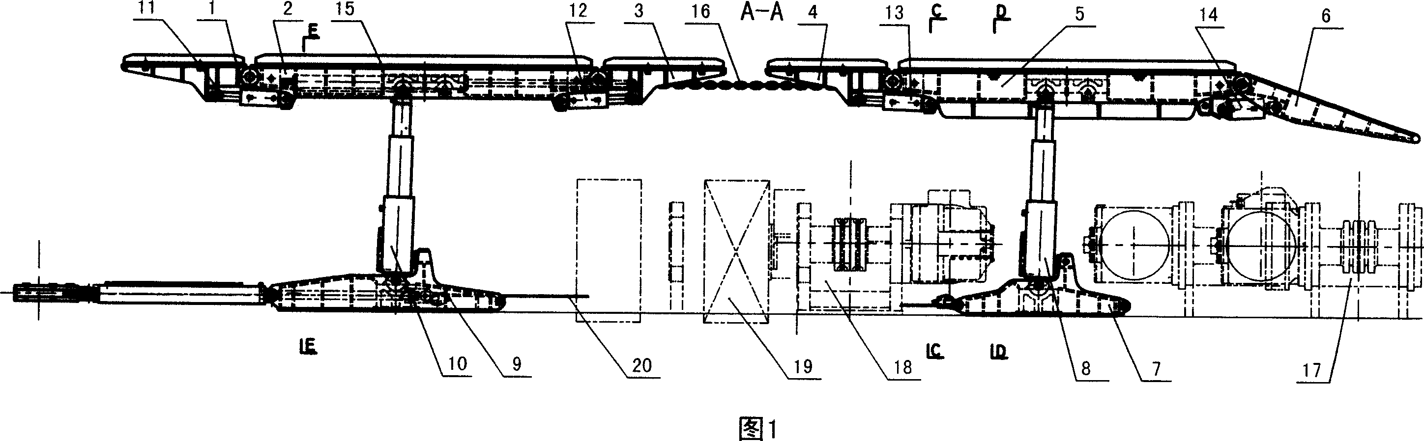 Fully mechanized working faces along conveying end head bracket