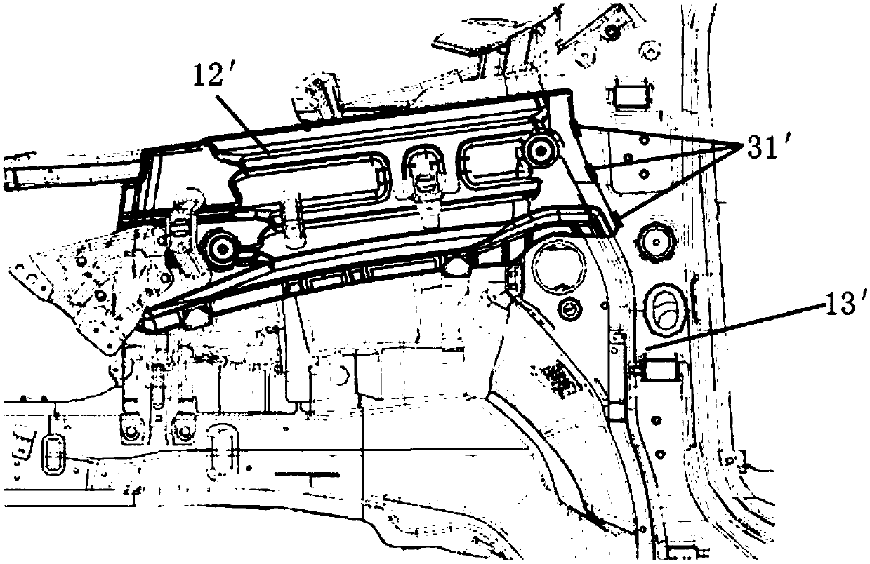 White car body frame assembly