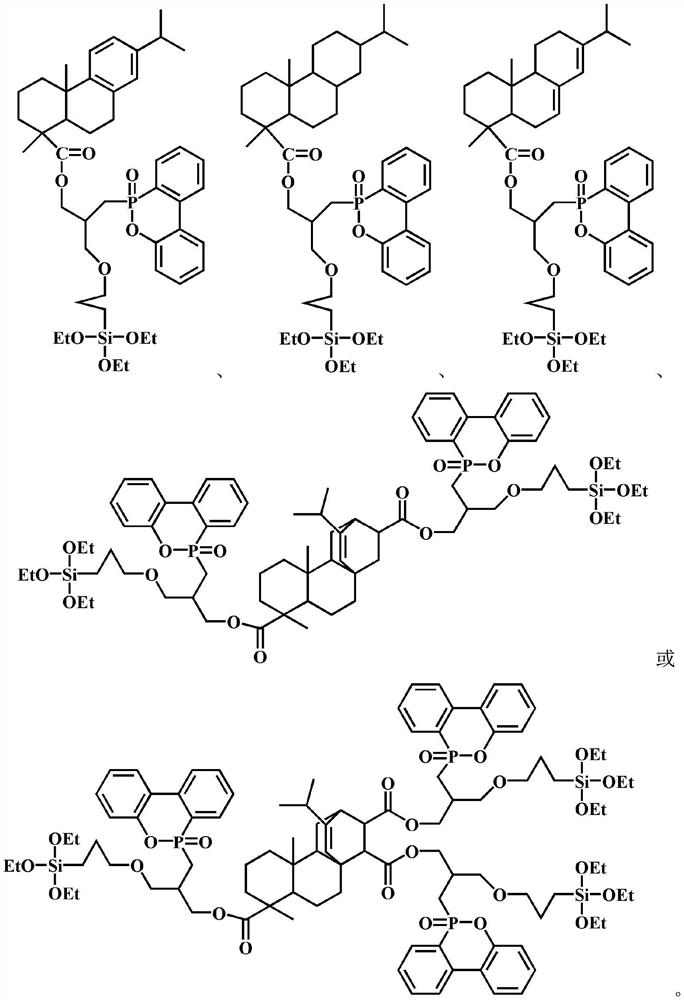 A kind of rosin-based silicon-phosphorus synergistic flame retardant, its preparation method and polyurethane foam prepared therefrom