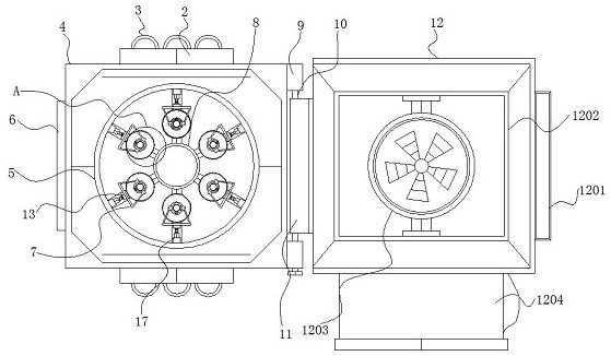 Edge grinding machine with dustproof structure for glasses machining