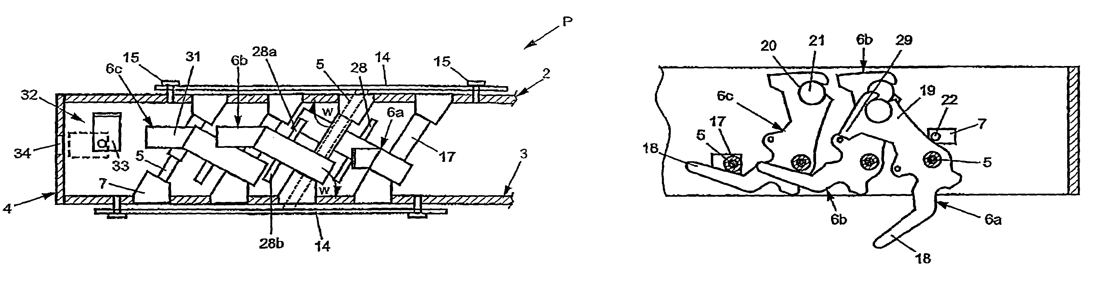 Horizontal stacking column