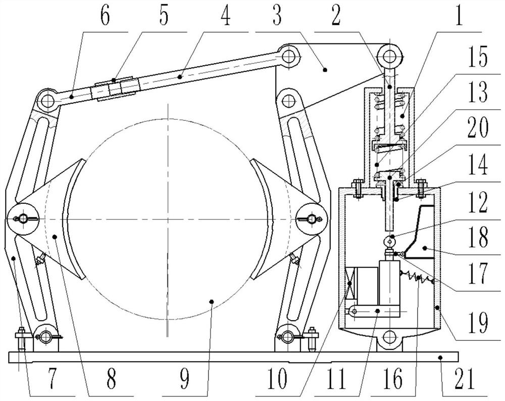 A normally closed brake with flexible deceleration function