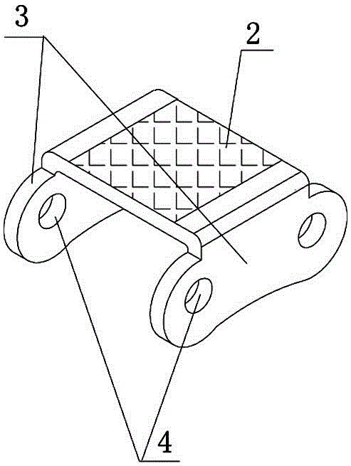 Plane flat-pressing type high-load-bearing bearing chain