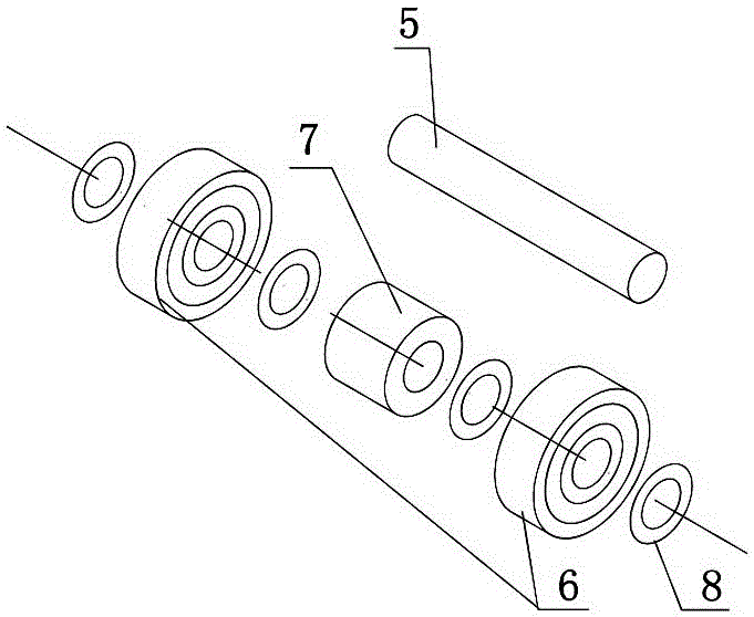 Plane flat-pressing type high-load-bearing bearing chain