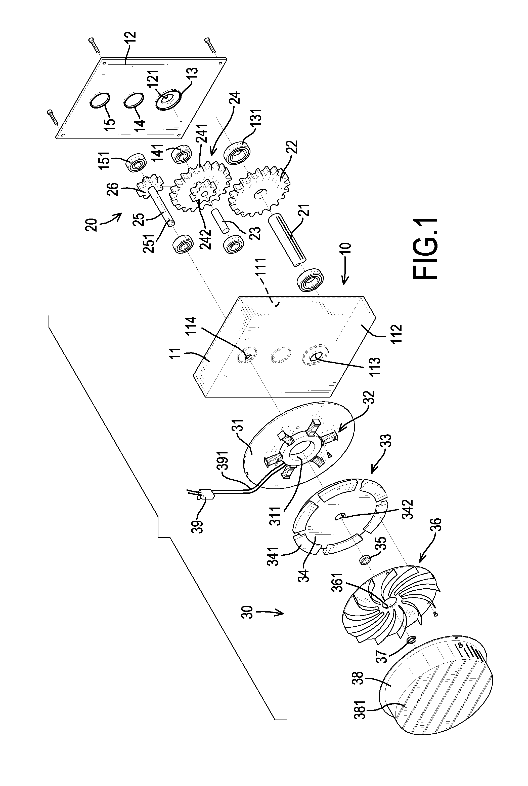 Gearing generator for an electric vehicle