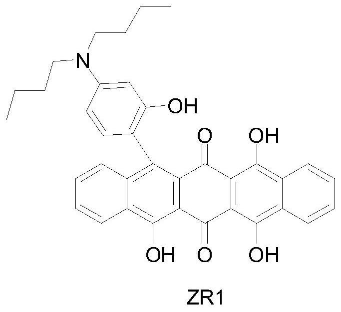 A kind of pentacene fluorescence ratio probe and its preparation method and application