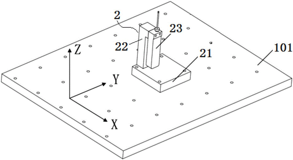 Attitude angle measuring device and measuring method for spindle head of five-axis linkage machine tool